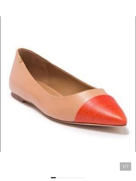 Tory Burch Shoes - Tory Burch Penelope Embossed leather cap toe flat 9.5